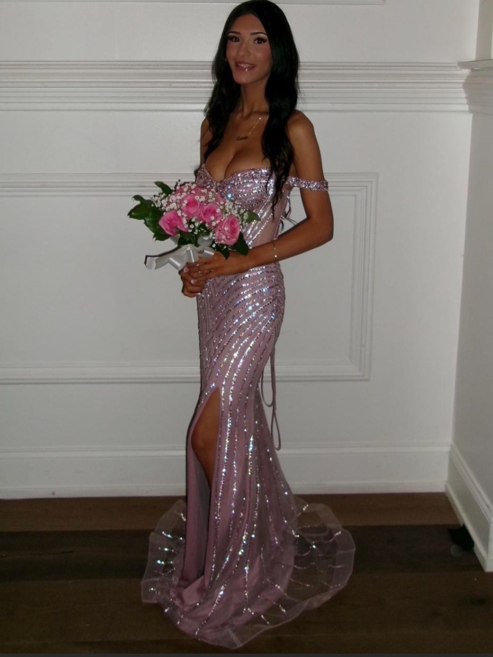 PORTIA AND SCARLETT PROM DRESS IN DUSTY ROSE